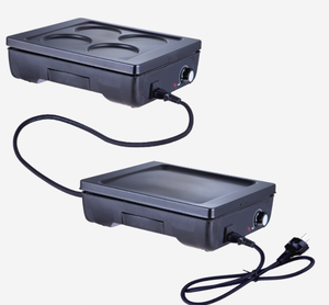 Crêpière Électrique en <span class=keywords><strong>Fonte</strong></span> Antiadhésive 800W Max, 3 Pièces Connectables, Économe en Énergie, Noire, pour Usage Domestique - Product Image 5