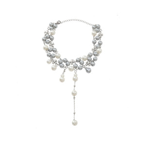 Collier ras du cou vintage élégant multicolore avec perles et pompons, personnalisé, nouvelle mode, luxe, perles, <span class=keywords><strong>croix</strong></span>, pour femmes - Product Image 5