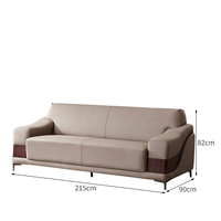 Ensemble de canapés de bureau en cuir écologique moderne blanc luxueux, modulaire, 1 à 3 places, facile à nettoyer, pour la maison, le bureau, le salon, commercial