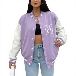 Veste universitaire classique unisexe avec coupe confortable, fermeture à boutons-pression, ourlet côtelé, vêtement d'extérieur décontracté et tendance pour le quotidien et le streetwear - Product Image 1