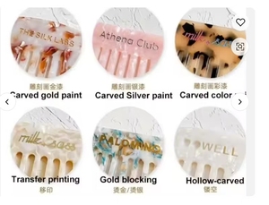 Nouvelle conception, 2 couleurs, peigne à cheveux en acétate écologique à double usage, 4 mm, deux en un, certifié CE RoHS, pour femmes et filles - Product Image 6