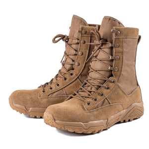 Bottes de <span class=keywords><strong>combat</strong></span> pour hommes de haute qualité en solde – Style désert, semelle en caoutchouc, tige en cuir verni, hauteur cheville, semelle extérieure Vibram+EVA – Idéales pour l'été - Product Image 1