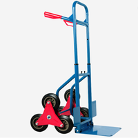 Chariot télescopique pliable à six roues en acier utilisé pour monter les escaliers