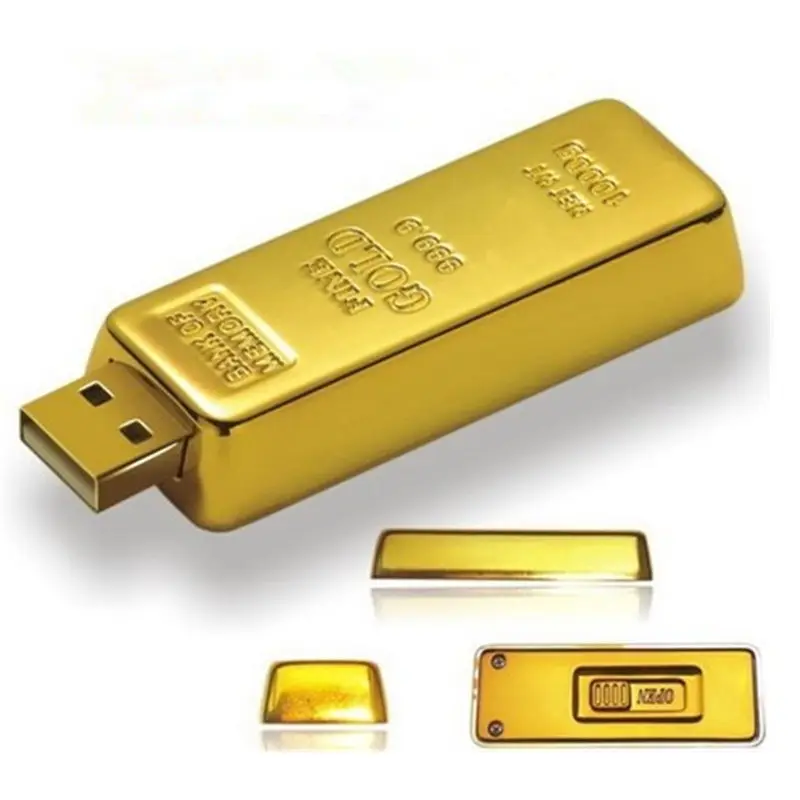 Serin lüks altın Bar 8GB 16GB 32GB 64GB 128GB USB Flash bellek sopa 1000gb 1tb USB Flash sürücü