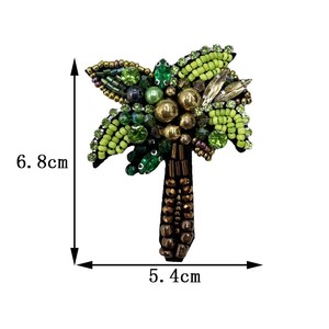 Parches de Tela con Cuentas de Palmera de Coco 3D Hechos a Mano, Estilo Costero de Verano, <span class=keywords><strong>Planta</strong></span> 3D para Ropa de Moda, Sombreros Decorativos - Product Image 5