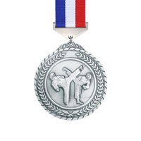 Medallas de Kickboxing de Aleación de Zinc Fundidas a Presión de Alta Calidad con Cintas para Eventos Deportivos