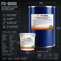 Adhésif structurel en silicone bicomposant à durcissement neutre FD-9000 – Collage puissant pour l'ingénierie des structures en pierre et en métal – Mastic d'étanchéité