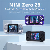 Konsol Game Genggam Mini zero 28 V2 Baru, Sistem Ganda Android Linux, Dapat Diperluas hingga 512GB, Emulator Psp, N64 dan Lainnya, game