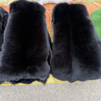 Peau de renard teinte bleu roi pour vêtements, vente en gros