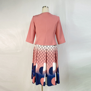 Conjunto de 2 Piezas, Ropa de Iglesia Rosa para Mujer, Vestido de Talla Grande, Ropa Femenina - Product Image 3