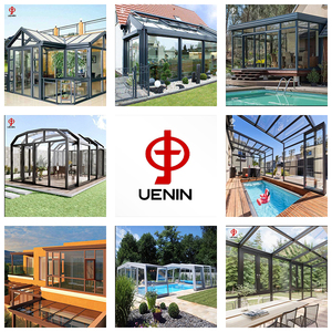 Recinto de piscina de vidrio templado a prueba de huracanes <span class=keywords><strong>para</strong></span> exteriores Sistema de cubierta automática <span class=keywords><strong>para</strong></span> hoteles Apartamentos Polygon Sunroom Piscina - Product Image 3