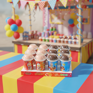 मजेदार बच्चे सांप उंगली की मीठी चॉकलेट स्वादिष्ट जाम बिस्कुट 3 1 डुबकी कप में - Product Image 6