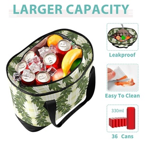 New Arrival Maile <b>Lei</b> Hawaiian Print Tote Cooler Pikake Design Lunch Bag Insulated Grocery Custom Logo Cooler Bag for Shopping - Product Image 4