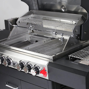 <span class=keywords><strong>Barbecue</strong></span> da Esterno Professionale Premium a Gas Naturale con Carrello, Verniciato a Polvere Nero, in Offerta Speciale - Product Image 4