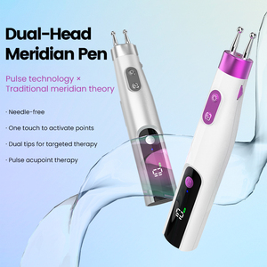 Penna da massaggio elettrica massaggiatore per muscoli per il corpo a doppia testa penna energetica microcorrente Gua Sha dietro raschietto per il collo rilassamento del piede - Product Image 3