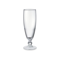 Verre à bière Pilsner haut 464 ml, cylindre conique fin, pied perlé, base ronde, verrerie de bar transparente pour la bière lager