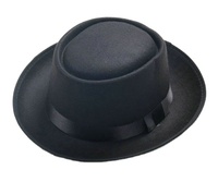 Chapeau Fedora en Laine Unisexe à Large Bord avec Bandeau et Dessus Rond Plat, Idéal pour les Loisirs, la Pêche, les Fêtes, Toutes Saisons - Vente en Gros à Chaud