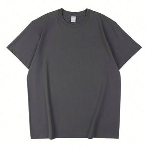 Design Custom Summer Short Sleeve T-shirt Pure Cotton Men's Loose Top Round Neck Solid Colort-shirt Homme - Product Image 3