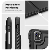 Housse de tablette en PU anti-chute pour ipad Pro 11 2024 2025 porte-crayon béquille réglable étui d'affaires avec sommeil intelligent