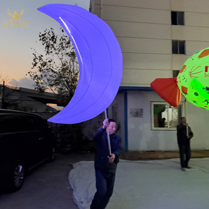 Marioneta Lunar Inflable de Mano con Luz LED - Decoración Portátil para Fiestas, Eventos Temáticos <span class=keywords><strong>y</strong></span> Cabina de Fotos - Product Image 2