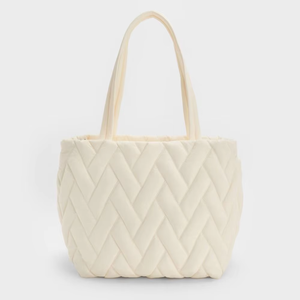 Quilted Nylon Crossbody Tote Gym Travel <strong>Bag</strong> <strong>Solid</strong> Pattern Zipper Closure Lining Portable <strong>Black</strong> Shoulder <strong>Bag</strong> - Product Image 4