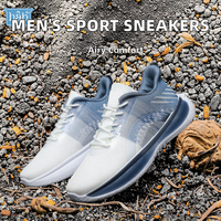 Chaussures de course noires respirantes personnalisables pour hommes, baskets compensées légères printemps/automne, imperméables et antidérapantes