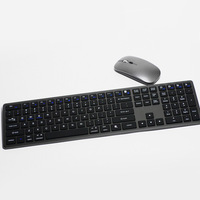 Super Slim Magic Computer 2.4G USB Sans Fil BT Sans Fil Mini Clavier Ultra-Mince et Souris Combo pour les Jeux