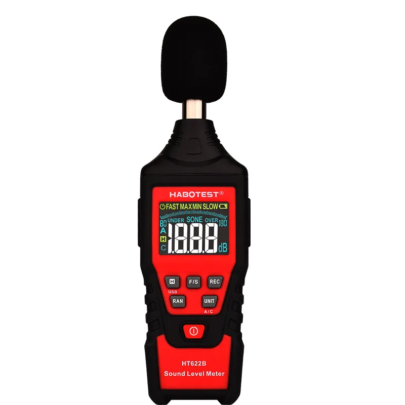HABOTEST HT622B Professional Sound Level Meter LCD Digital Display USB Charge for Different Testing Environment