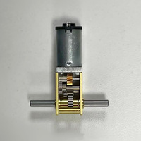 Moteur à engrenages à vis sans fin à double arbre, à aimant permanent, 12V, basse vitesse, mini, à montage sur bride, étanche, à couple élevé, pour ventilateur et aspirateur