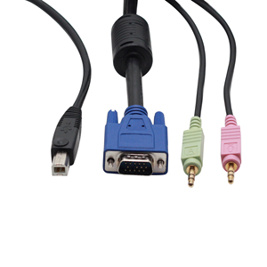 Cable KVM USB 4 en 1 de 6 pies con Conector de Audio Estéreo de 3.5 mm, Cable Convertidor VGA USB2.0, Cable de Audio y Video con Micrófono, Conector Todo en Uno - Product Image 3