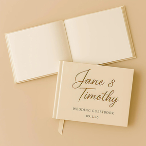 Luxury Gold Foil <strong>Wedding</strong> Guest Book Hardcover <strong>Wedding</strong> Guest Book Elegant A4 <strong>Wedding</strong> <strong>Keepsake</strong> - Product Image 2
