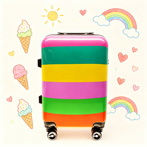 Factory Direct Luggage <strong>Rainbow</strong> Cartoon Hard Shell Spinner Trolley <strong>Suitcase</strong> 2Pcs Eco-Friendly BSCI Audited Bulk Wholesale - Product Image 3
