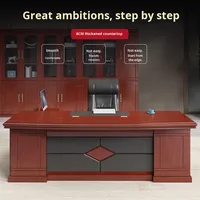 Ensemble de bureau et chaise de direction en gros, bureau debout moderne en MDF, mobilier commercial direct usine