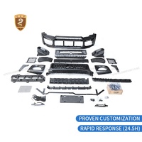 Pour Mercedes-Benz Classe G G Wagon W464 Amélioration W465 Kit Carrosserie Style Bra-B Calandres Avant et Pare-chocs Arrière Assemblés Pièces de Carrosserie G500