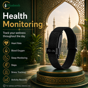 High Quality Smart Zikr Tasbeeh Bracelet with Heart Rate Monitor and Step Tracker for Muslim Men Daily - Product Image 6