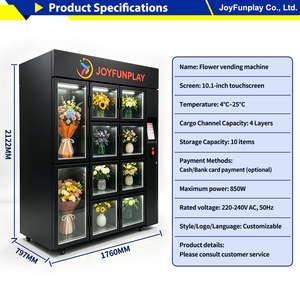 Máquina Expendedora de Flores Frescas Personalizada de Fábrica JFP, Refrigerada, con Pantalla Táctil Inteligente, Dispensador Automático de Ramos, OEM ODM - Product Image 1