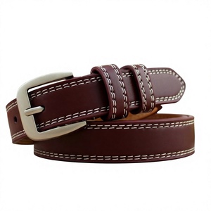 100% Genuine Cow Hide Vintage Pin Buckle Steel Men's Belt Luxury <b>Waterproof</b> Eco-Friendly Reversible Heavy Duty BS International - Product Image 3