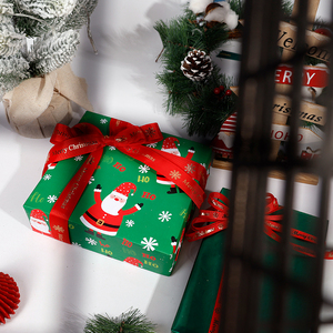 2024 Fabricante Venta caliente personalizado 80g papel de regalo 43*300 cm decoración de Navidad papel de regalo - Product Image 3