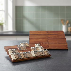 Wood Spice Rack-Kitchen <b>Turntable</b> Storage Holders Racks Customized Logo Natural Multifunction Fashionable Four Layers Durable - Product Image 5