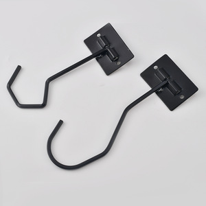 Banana Hook Wall Mounted Black Painted Punch Free Magnetic Foldable Storage Organizer For <b>Cabinets</b> - Product Image 2
