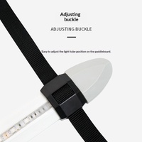 Planche à pagaie gonflable Yak Outdoors avec lumière LED en aluminium YKZ-151 pour lacs et rivières - 2 kg