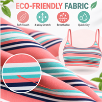 Soutien-gorge de sport pour femme à rayures imprimées, respirant, en tissu recyclé, à maintien élevé, pour le yoga, le Pilates et les loisirs