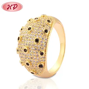 Neue Designs 18K Gold Überzogene Diamant Ring Luxus Schmuck Türkische Ringe Für Männer