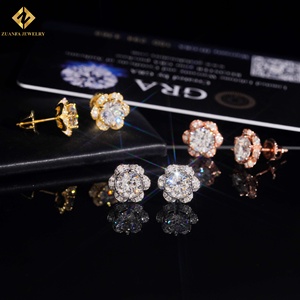 Ready to Ship Moissanite Earrings Hip Hop Jewelry D Vvs1 Moissanite Diamond 925 Sterling <b>Silver</b> Men <b>Stud</b> Earrings - Product Image 3