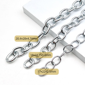 O-Shaped <b>Cross</b> <b>Chain</b> Aluminum Plated Metal <b>Chain</b> For DIY Bag Accessories - Product Image 2