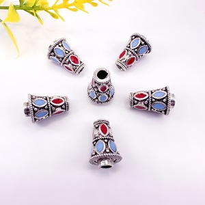 Accessoires de bijouterie pagode pyramide en or antique, trou de 3mm et 2mm, pour cérémonie religieuse, bricolage, objet de collection culturel - Product Image 4