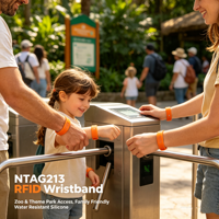 Bracelets en silicone NFC RFID personnalisés pour la gestion du contrôle d'accès