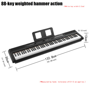 Piano Digital Personalizado de Fábrica BD-806, 88 Teclas con Acción de Martillo Contrapesado, Teclado Electrónico de Plástico, Instrumentos Musicales - Product Image 2