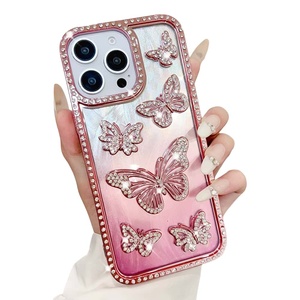 Bán buôn ưa thích tùy chỉnh <span class=keywords><strong>3D</strong></span> bướm cho <span class=keywords><strong>Iphone</strong></span> 15 Pro Max trường hợp đối với người phụ nữ DIY trường hợp điện thoại - Product Image 2