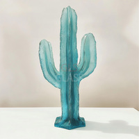 Ornement de cactus en cristal moderne et durable personnalisé, sculpté à la main, décoration d'intérieur, boîtes cadeaux avec logos, autres produits d'artisanat en cristal